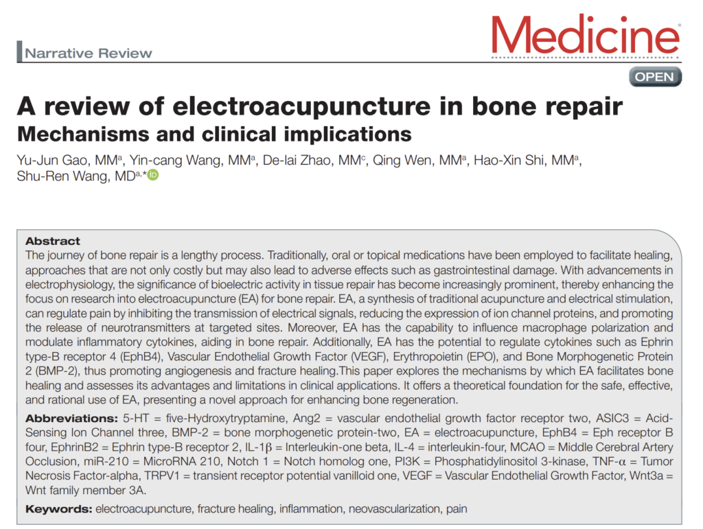  a review of electroacupuncture in bone repair